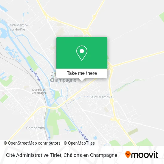 Cité Administrative Tirlet map