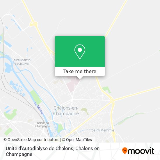 Unité d'Autodialyse de Chalons map