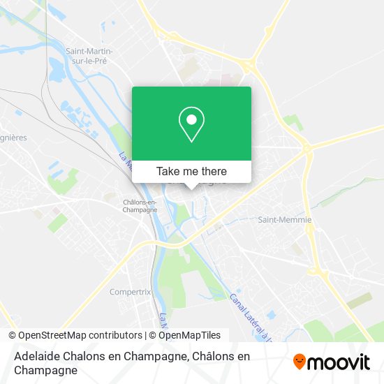 Mapa Adelaide Chalons en Champagne