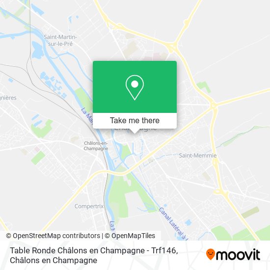 Mapa Table Ronde Châlons en Champagne - Trf146