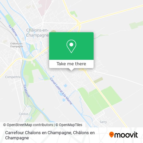 Carrefour Chalons en Champagne map