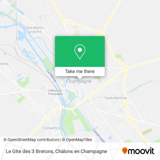 Le Gîte des 3 Bretons map