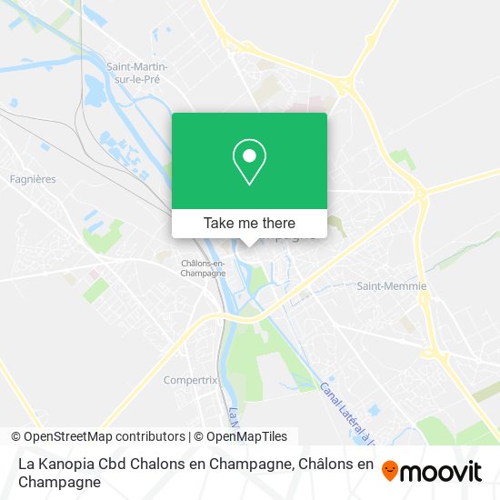 La Kanopia Cbd Chalons en Champagne map