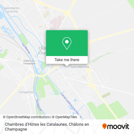 Chambres d'Hôtes les Catalaunes map