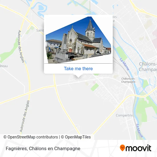Fagnières map