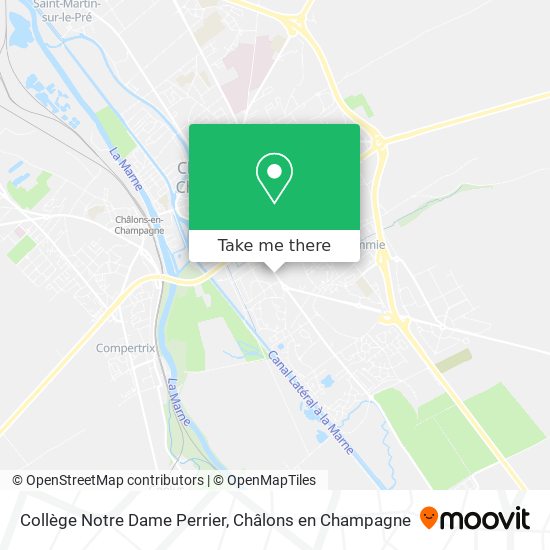 Mapa Collège Notre Dame Perrier