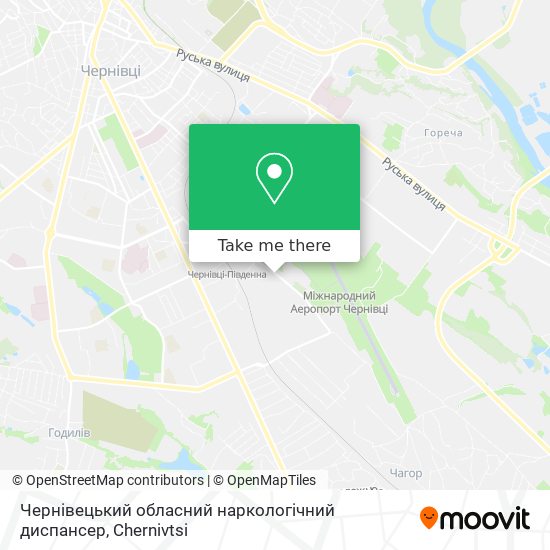 Чернівецький обласний наркологічний диспансер map