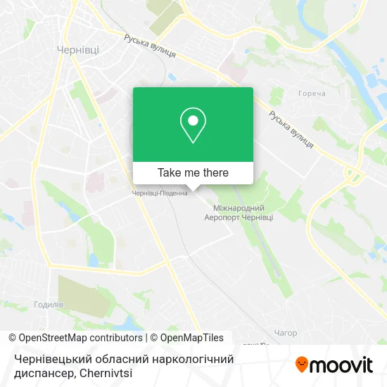 Карта Чернівецький обласний наркологічний диспансер