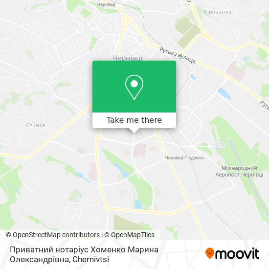 Приватний нотаріус Хоменко Марина Олександрівна map