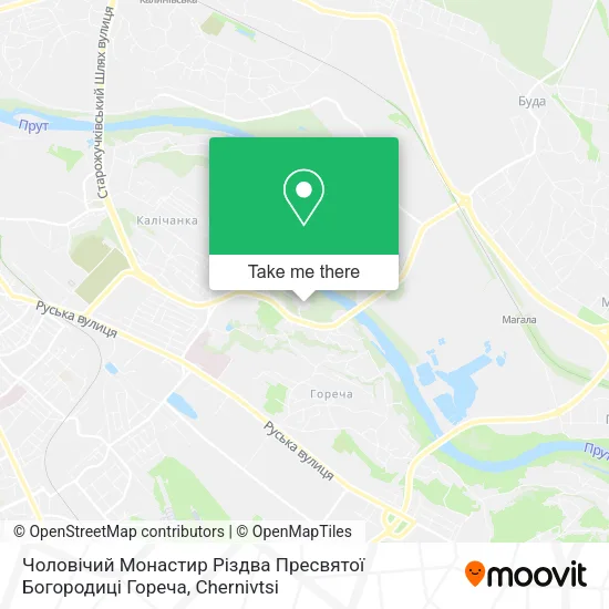 Карта Чоловічий Монастир Різдва Пресвятої Богородиці Гореча