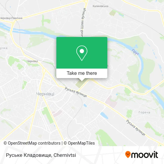 Карта Руське Кладовище