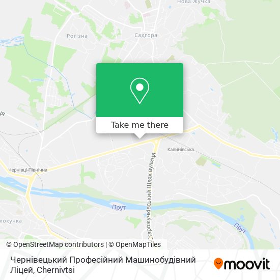 Карта Чернівецький Професійний Машинобудівний Ліцей