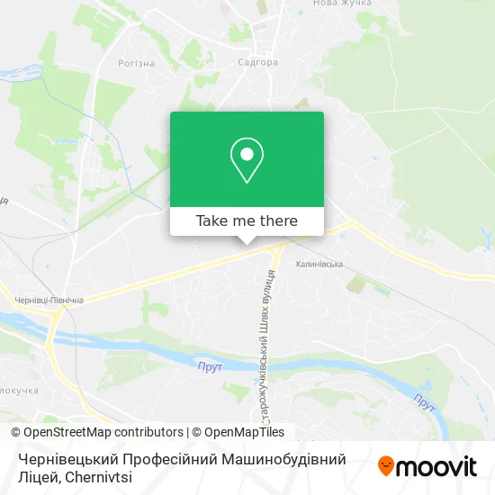 Карта Чернівецький Професійний Машинобудівний Ліцей