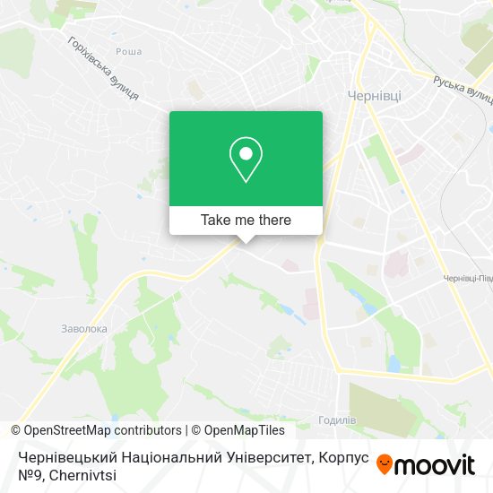 Карта Чернівецький Національний Університет, Корпус №9
