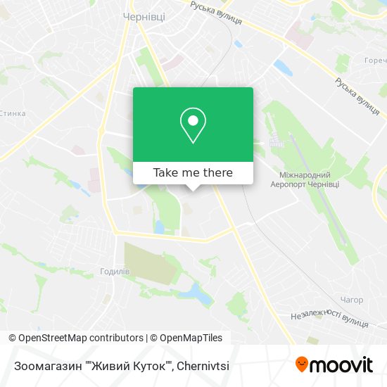 Карта Зоомагазин ""Живий Куток""