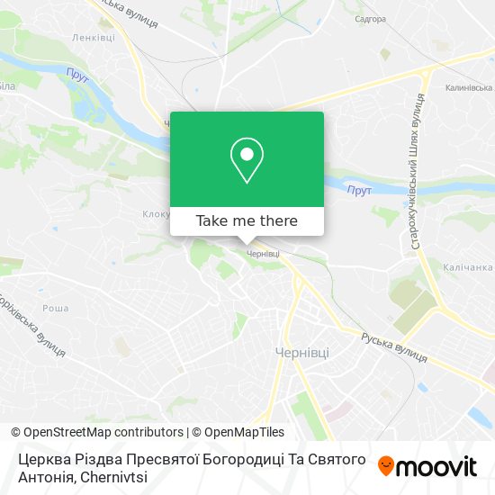 Карта Церква Різдва Пресвятої Богородиці Та Святого Антонія