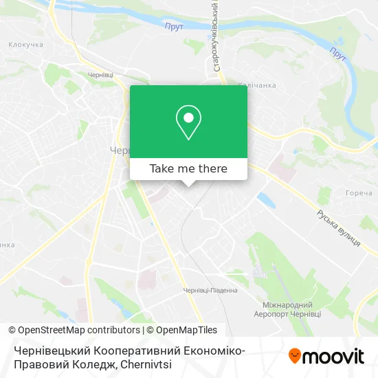 Чернівецький Кооперативний Економіко-Правовий Коледж map