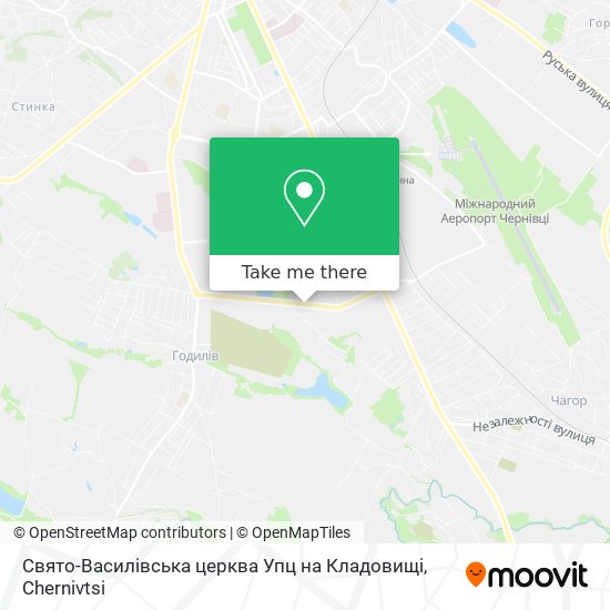Карта Свято-Василівська церква Упц на Кладовищі