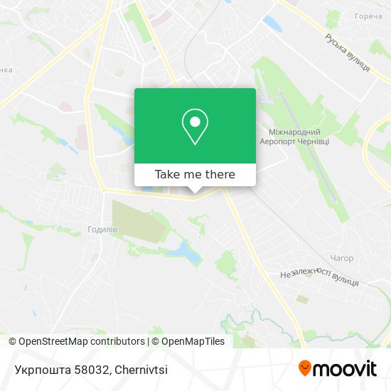 Укрпошта 58032 map