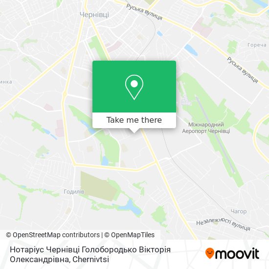 Карта Нотаріус Чернівці Голобородько Вікторія Олександрівна
