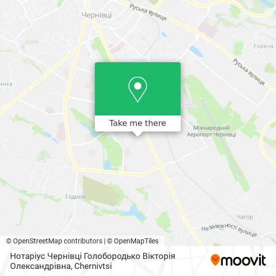Карта Нотаріус Чернівці Голобородько Вікторія Олександрівна