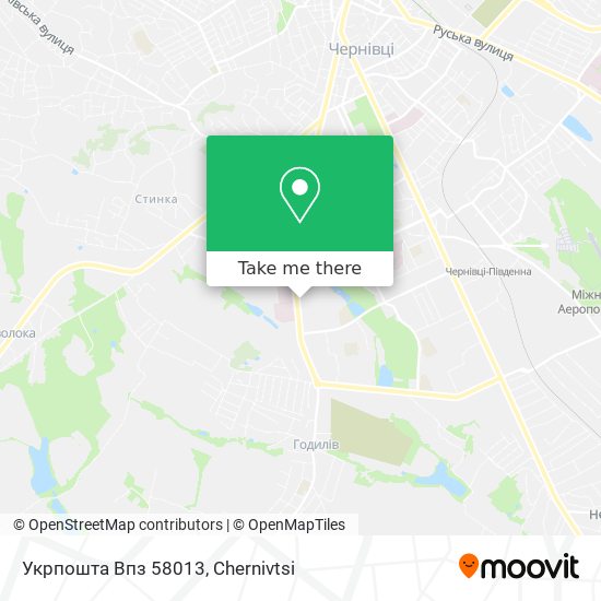 Укрпошта Впз 58013 map