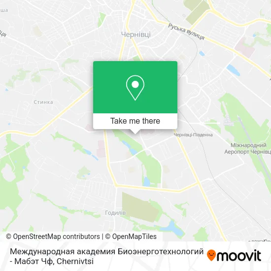 Карта Международная академия Биоэнерготехнологий - Мабэт Чф