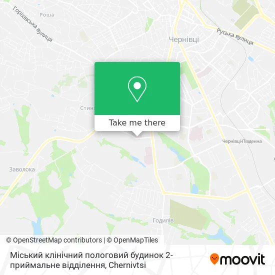 Карта Міський клінічний пологовий будинок 2-приймальне відділення