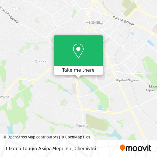 Карта Школа Танцю Аміра Чернівці