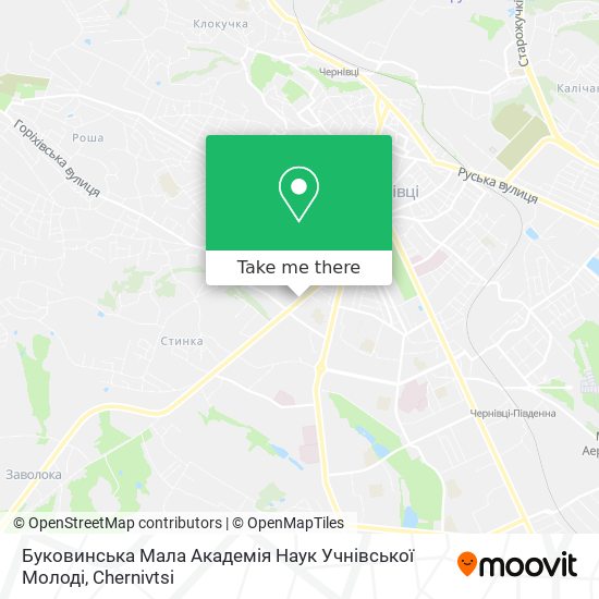 Карта Буковинська Мала Академія Наук Учнівської Молоді