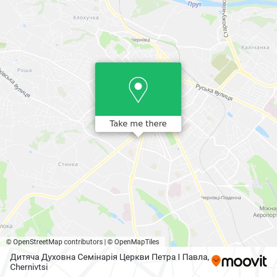 Карта Дитяча Духовна Семінарія Церкви Петра І Павла