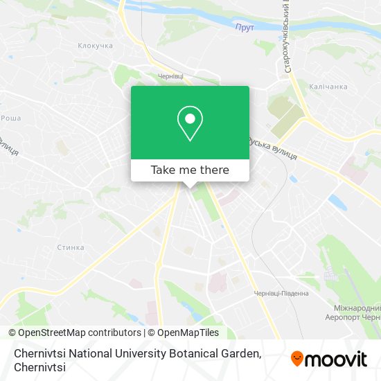 Chernivtsi National University Botanical Garden map