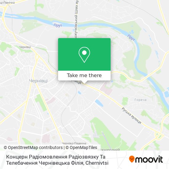 Концерн Радіомовлення Радіозвязку Та Телебачення Чернівецька Філія map