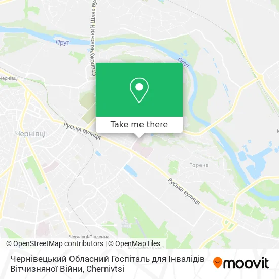 Чернівецький Обласний Госпіталь для Інвалідів Вітчизняної Війни map