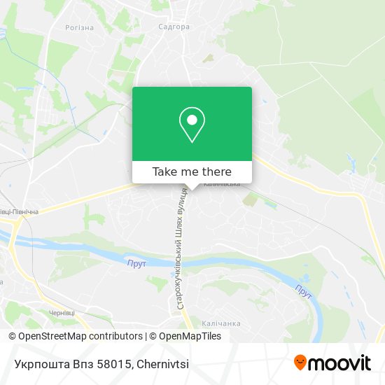 Укрпошта Впз 58015 map