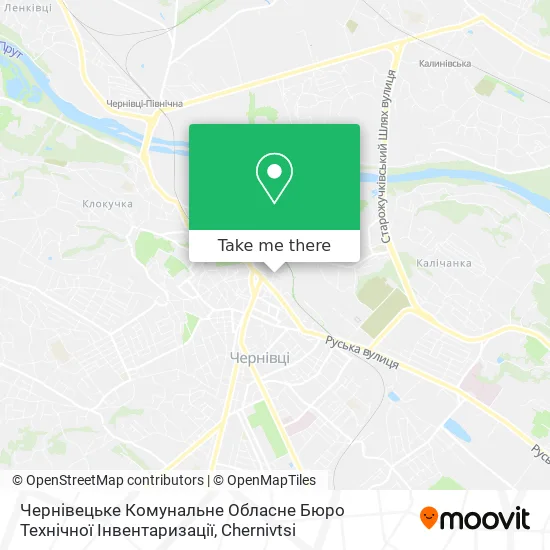 Чернівецьке Комунальне Обласне Бюро Технічної Інвентаризації map