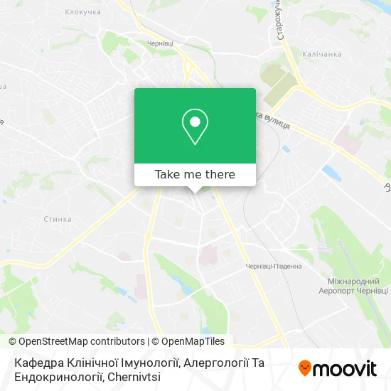 Карта Кафедра Клінічної Імунології, Алергології Та Ендокринології
