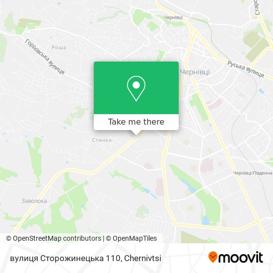 вулиця Сторожинецька 110 map