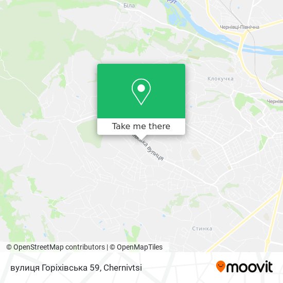 вулиця Горіхівська 59 map