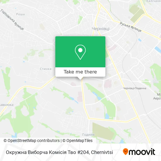 Окружна Виборча Комісія Тво #204 map