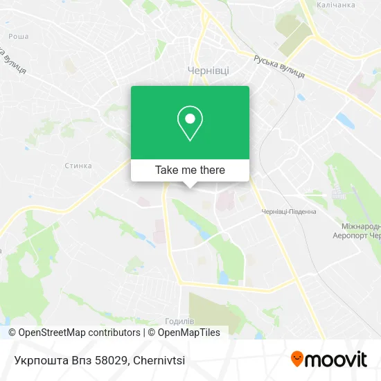 Карта Укрпошта Впз 58029