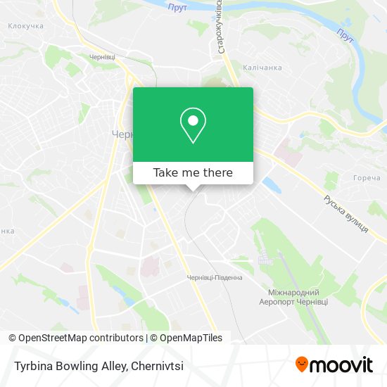 Tyrbina Bowling Alley map