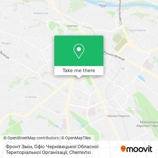 Фронт Змін, Офіс Чернівецької Обласної Територіальної Організації map