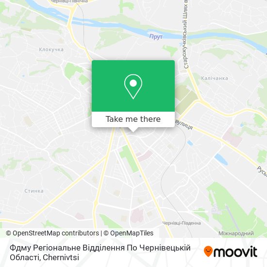 Фдму Регіональне Відділення По Чернівецькій Області map