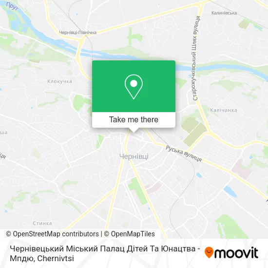 Карта Чернівецький Міський Палац Дітей Та Юнацтва - Мпдю