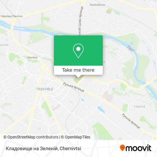 Карта Кладовище на Зеленій