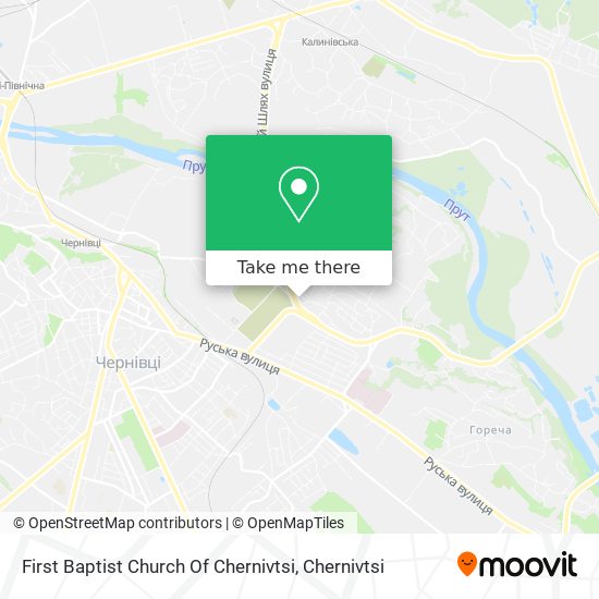 First Baptist Church Of Chernivtsi map