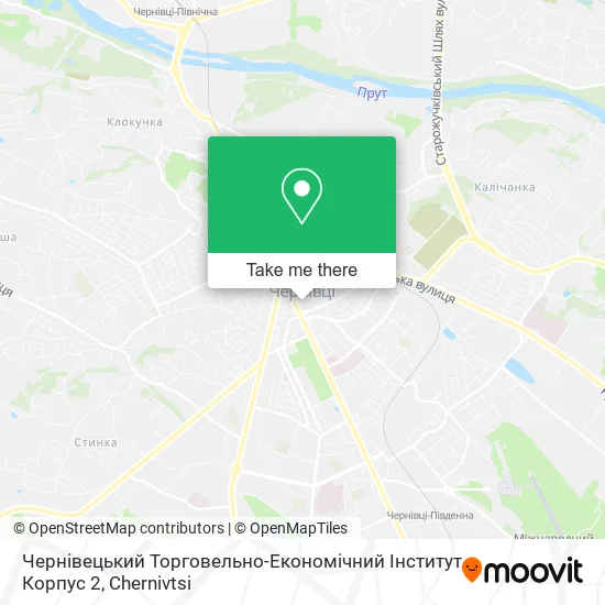 Карта Чернівецький Торговельно-Економічний Інститут Корпус 2