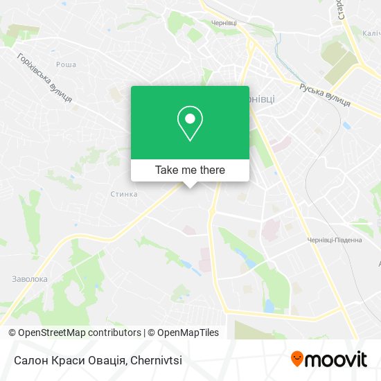 Салон Краси Овація map