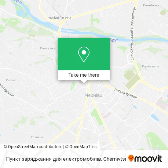 Карта Пункт заряджання для електромобілів